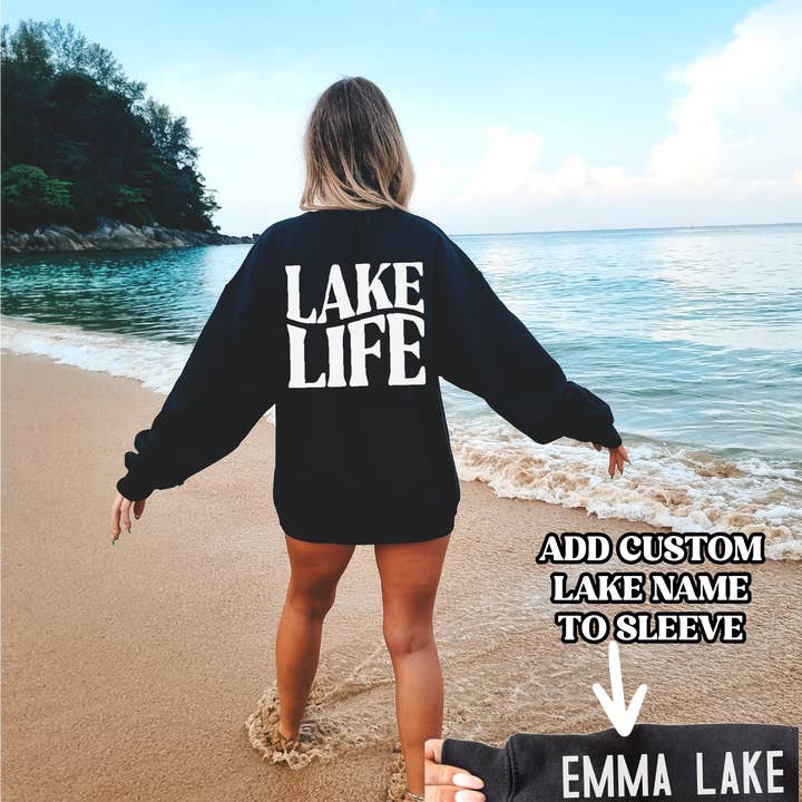 Cuello redondo personalizado de Lake Life | Ropa de verano | Personalizado para venta al por mayor de DIYxe