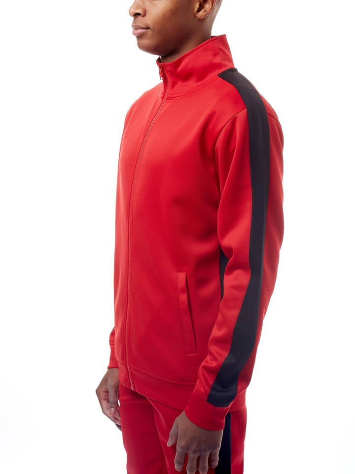501 Träningsjacka - Röd/Svart för wholesale av Rebel Minds