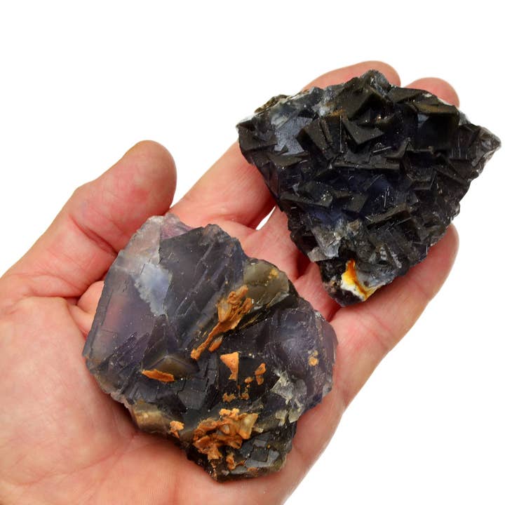 Kaia & Crystals - Wholesale Spiritual Stone/Crystal - Raw Cubic Purple Fluorite Crystal (100g - 350g)