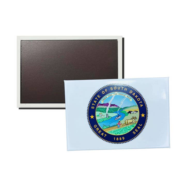 Horisontal Magnet - South Dakota State Emblem - USA for engroshandel hos Astur Pins