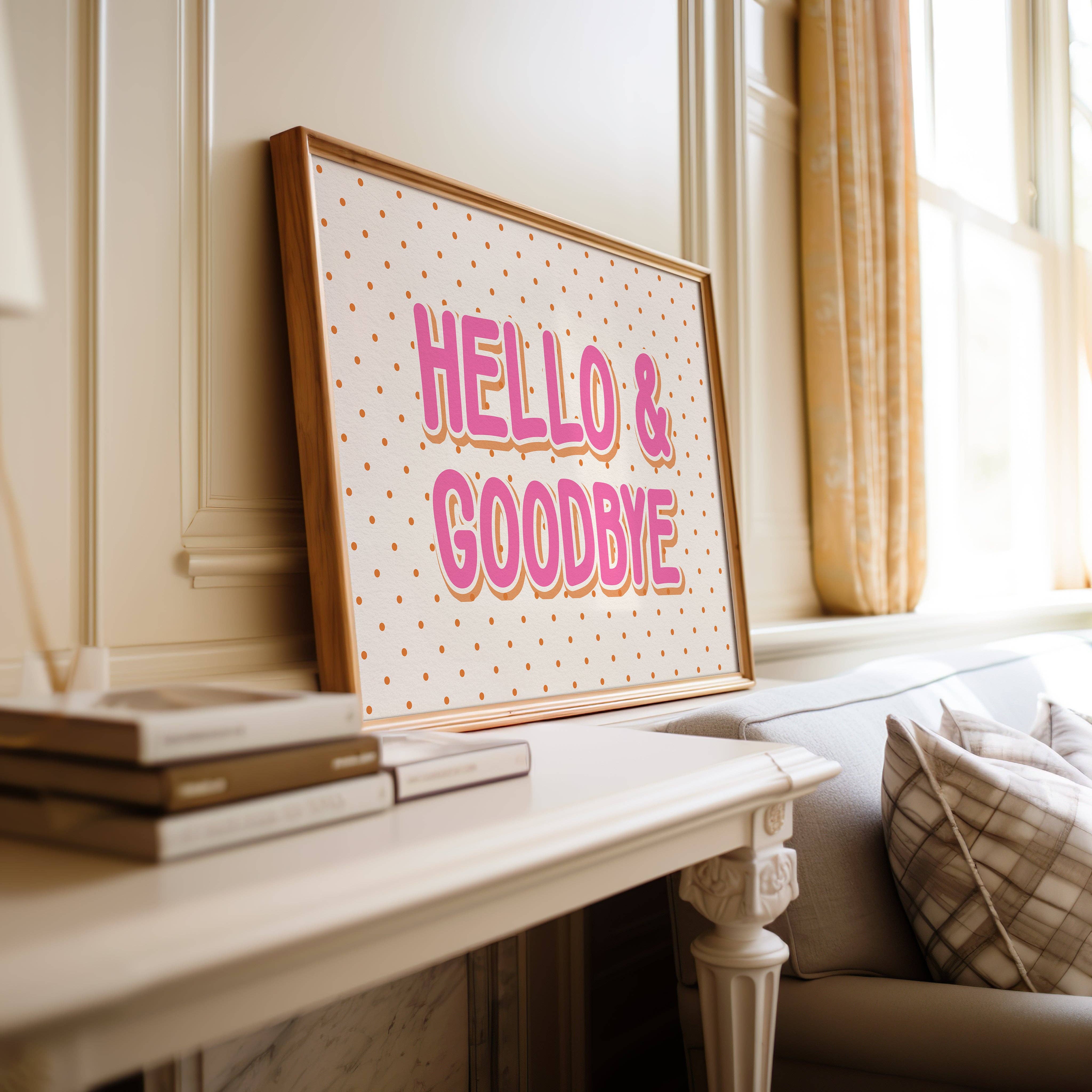 Pink Giraffe Print Co - Wholesale Art Print - Hello and Goodbye Hallway Print2
