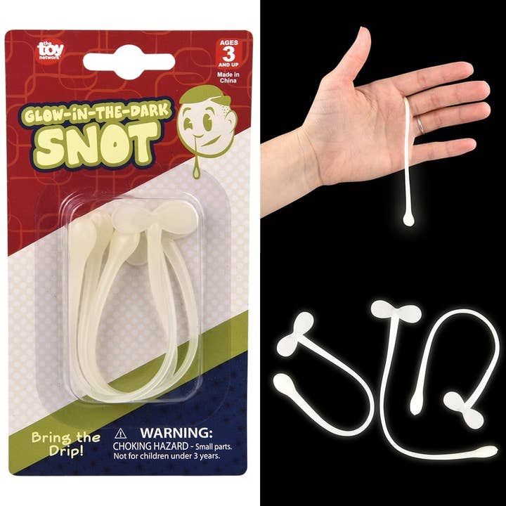 Glow In Dark Snot (3 Pk) LLB kids toys for wholesale by La Luna Bella - Toys