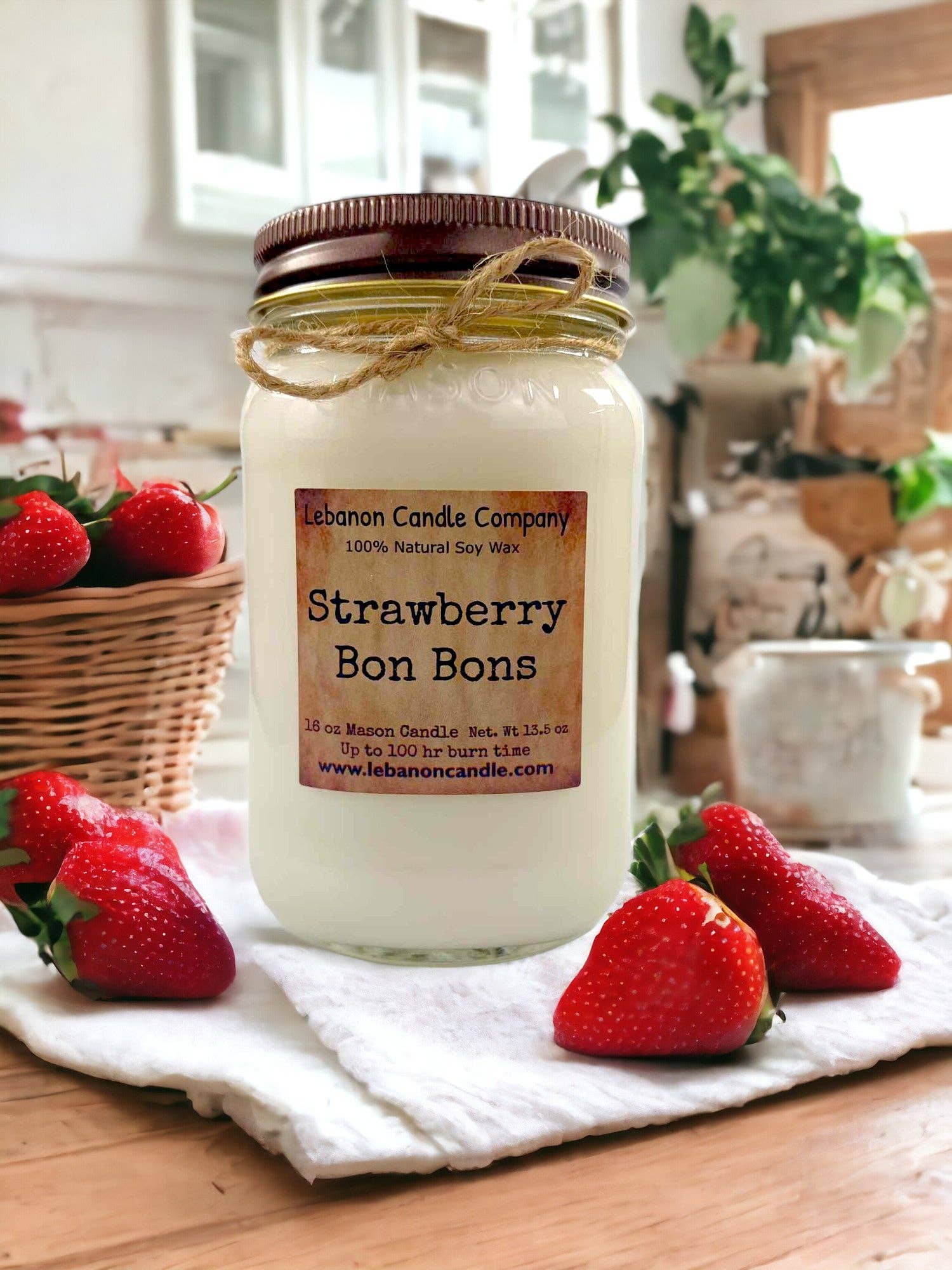 Lebanon Candle Company - Wholesale Jar/Filled Candle - Strawberry Bon Bons Candle2