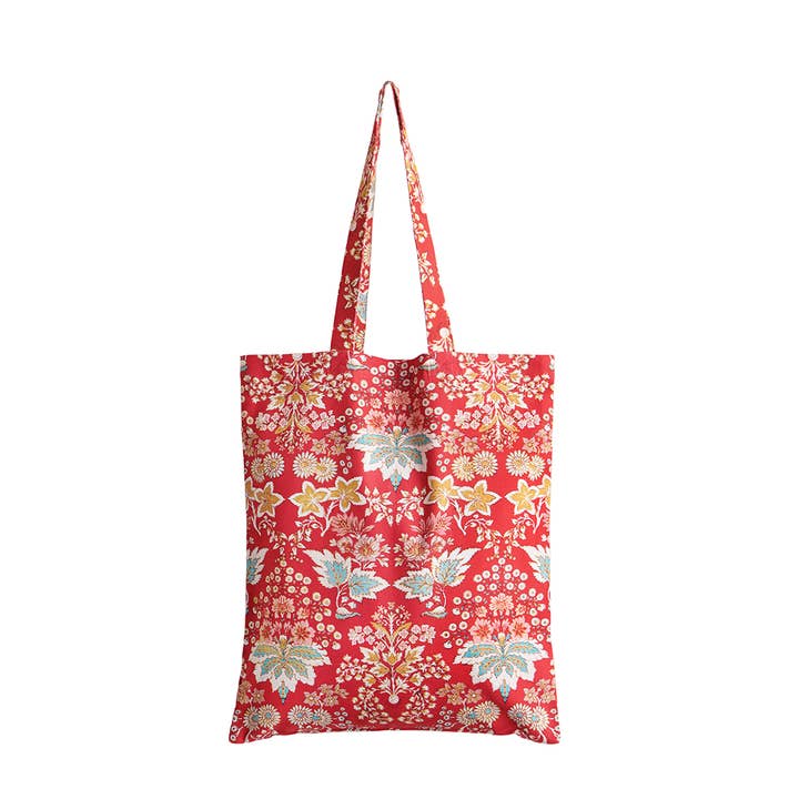 Tote Bag 100% Cotton - Marquise - Red - 14" x 17" for wholesale by Maison d'Hermine - Design in Every Thread