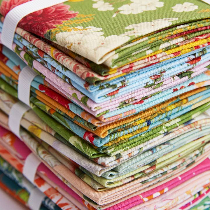 West Design Products - Wholesale Fabric - RHS Fat Quarter Fabric Bundle, Leaves, 45 x 56cm, Pack Of 4