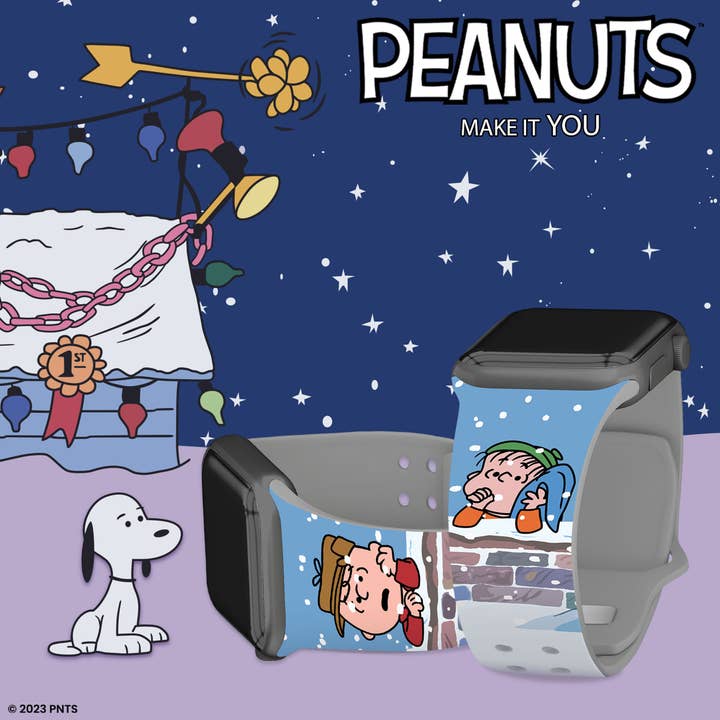 Affinity Bands – Pulseira de relógio - Mulher por atacado – Pulseira Peanuts Charlie Brown Natal HD Apple Watch
