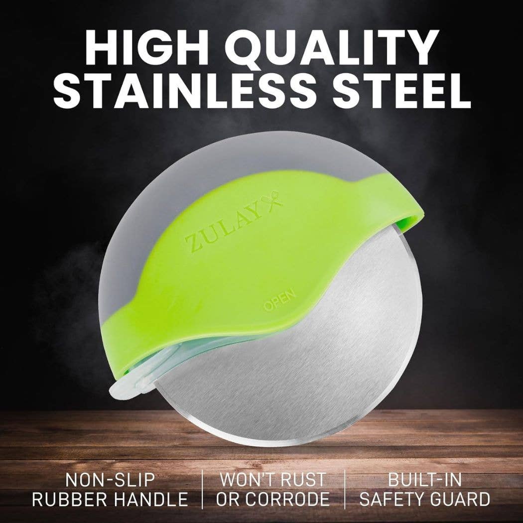 Zulay Kitchen - Vente Roulettes à pizza - Roue à pizza portative - Razor Sharp6