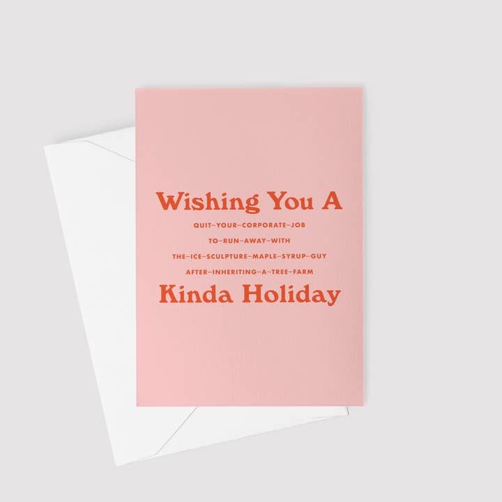 The Heart Studio – Engroshandel Årstidshilsenkort – Hallmark Rom Com Glad Holidays Pink Card