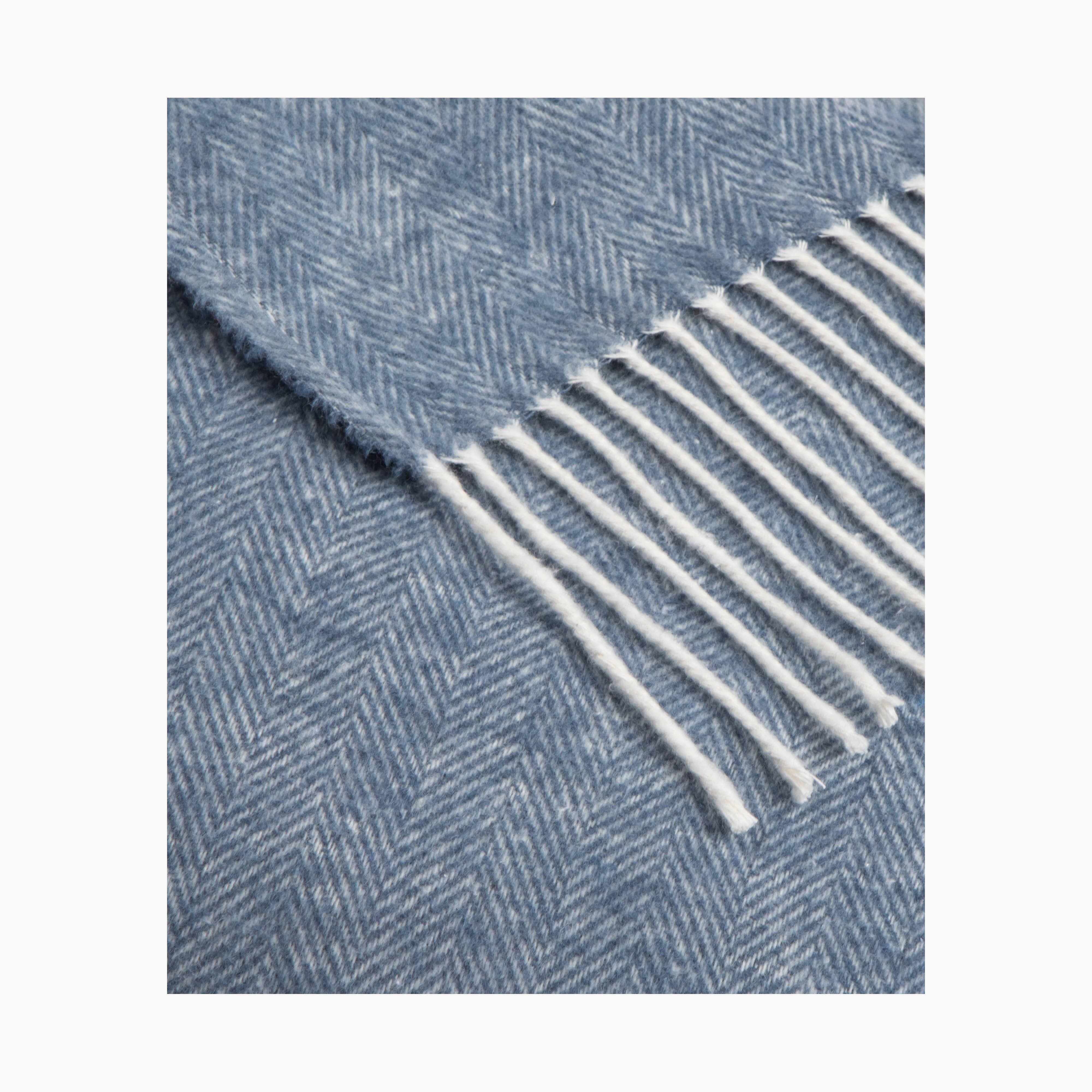 SOFIA TOSCANO - Wholesale Throw blanket - Super Soft Babele Herringbone - Plaid in Recycled Cotton27