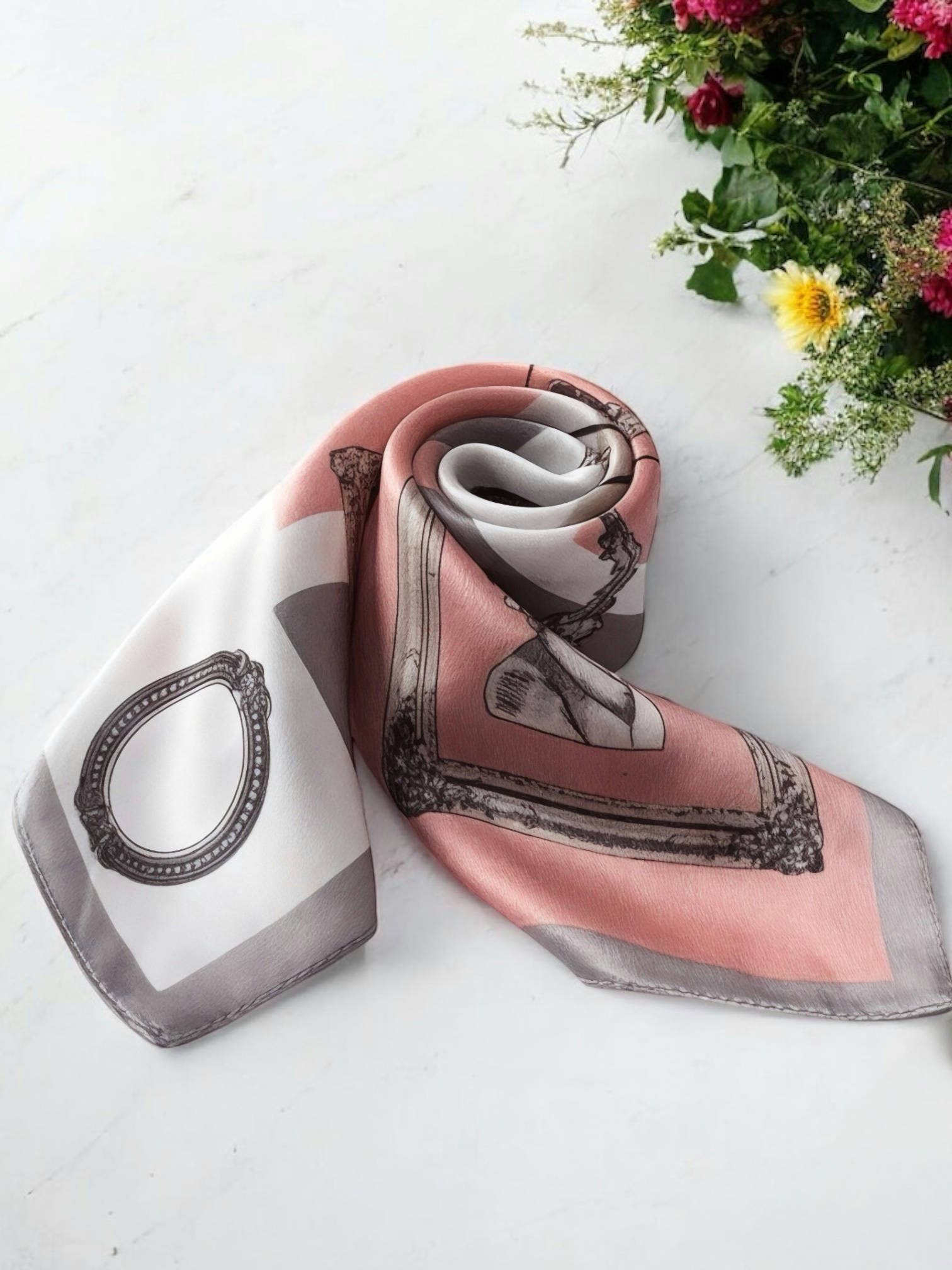 BYREN | ÉLINE L'ATELIER - Wholesale Head Scarf - Women's - Silk square 53x53cm FL273