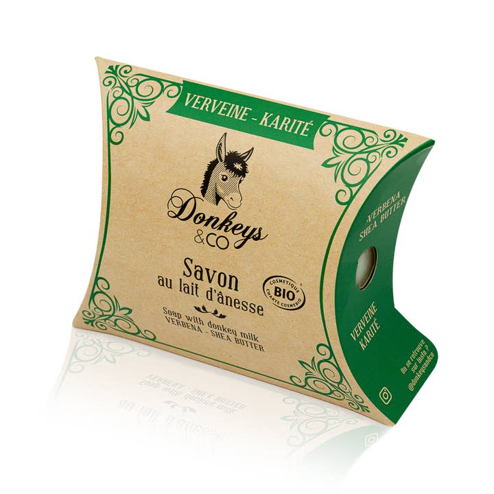 Savon lait d'ânesse Bio Verveine - Karité 100g pour la vente par DONKEYS & Co.