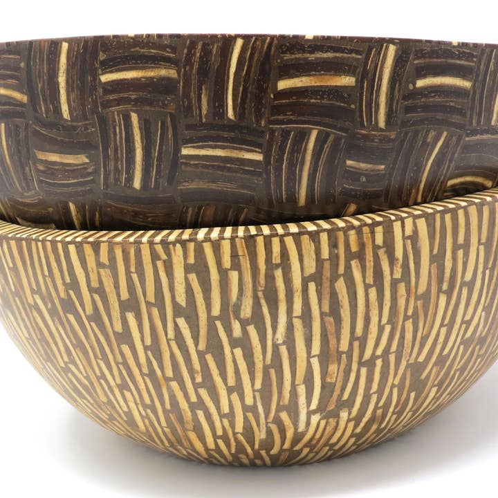 Solid Wood Salad Bowl "Bali" for wholesale by Fair Together