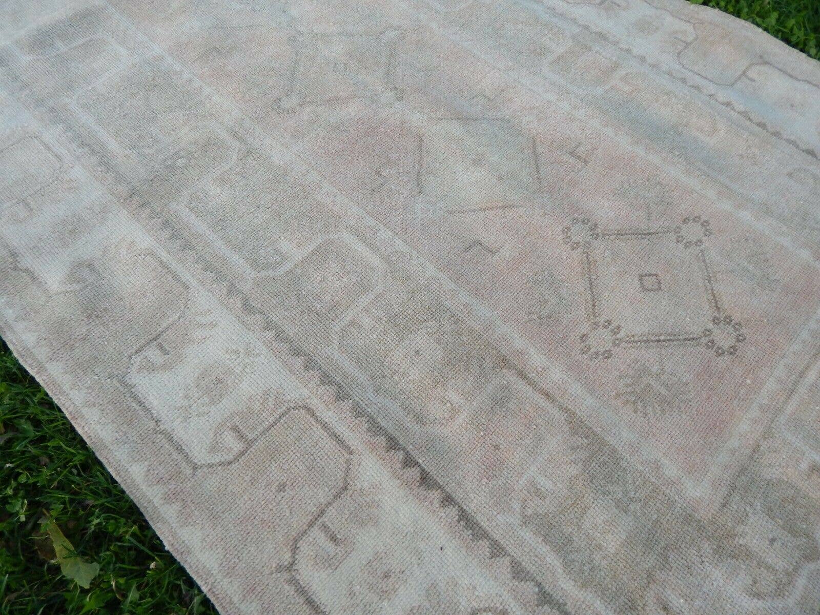 Vintage Pillows Store - Wholesale Runner Rug - Distressed Vintage Turkish Oushak Runner - Pastel Kurdish9