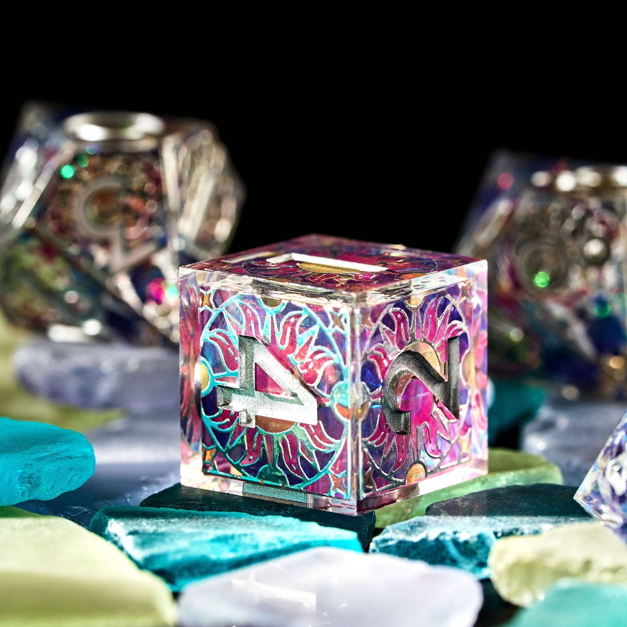 Dispel Dice – wholesale Dice – Lunar Cathedral 7-Piece Iconic Dice Set9