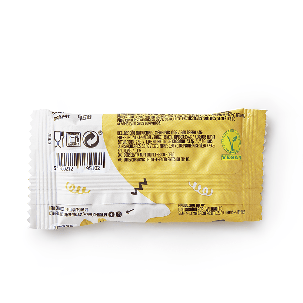 I'M NAT - Wholesale Snack bar - Fruit and Nut Bars - Peanut & Banana2