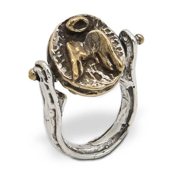 925 Silver and Bronze Ring (AR099) for wholesale by Mandile Gioielli