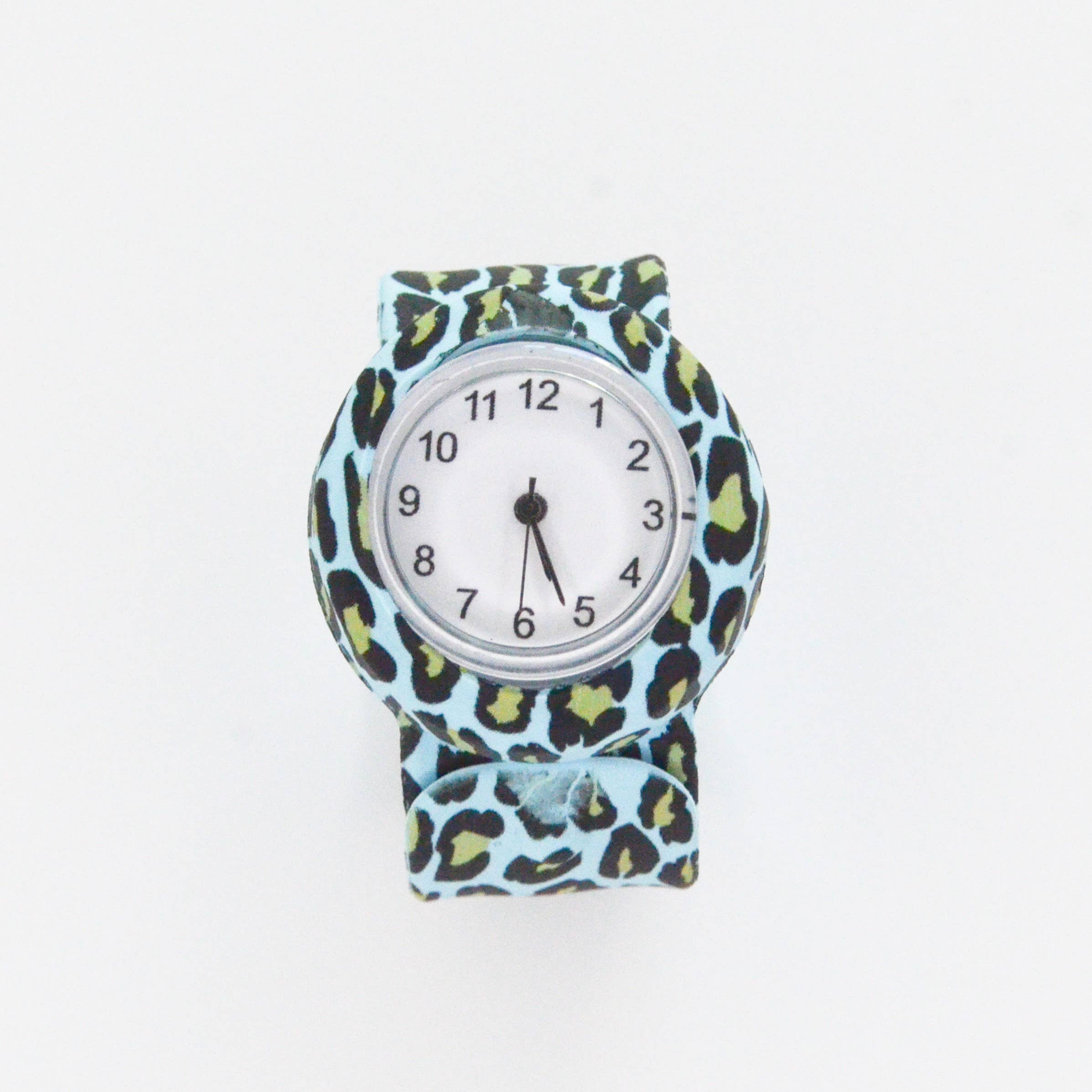 Feestbeest-kids – Relógio de pulso - Crianças por atacado – Relógio azul com estampa de leopardo
