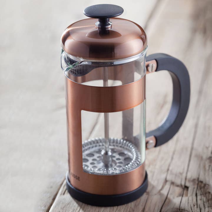 Judge UK - Wholesale French Press - Judge Coffee, 3 Cup Glass Cafetiere, 350ml, Copper