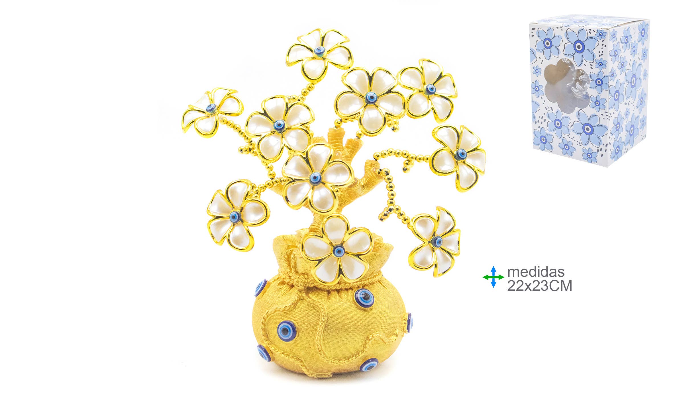 Esoterica Arte - Wholesale Decorative Tabletop Object - Turkish Eye Tree 22x23cm