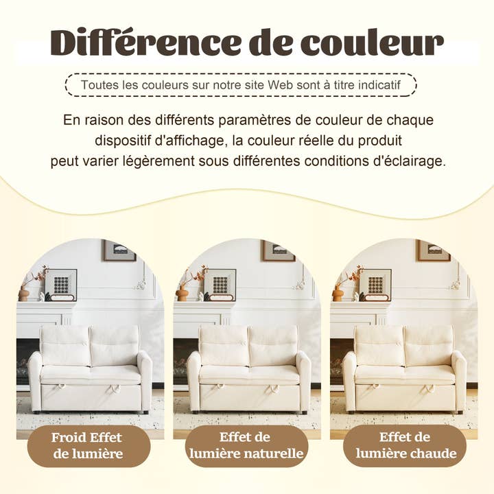 Urban Meuble - Wholesale Sofa - Light beige velvet 2-seater convertible sofa bed, 5-position backrest RIDGEGLEN9