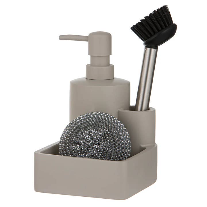 Essentials Stone 3pc Kitchen Cleaning Set for wholesale by Ladelle Group