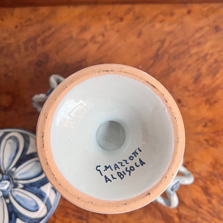 DADA Novecento - Wholesale Decorative Jar - Potiche by Mazzotti, Albisola white and blue sir ex ros8