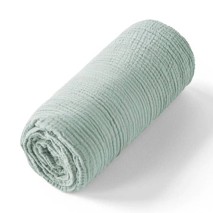 Plain cotton gauze fitted sheet for wholesale by Sevira Kids