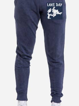 Custom Lake Day Jogger Pant (pick your own lake) for wholesale by Flags Over Wisconsin