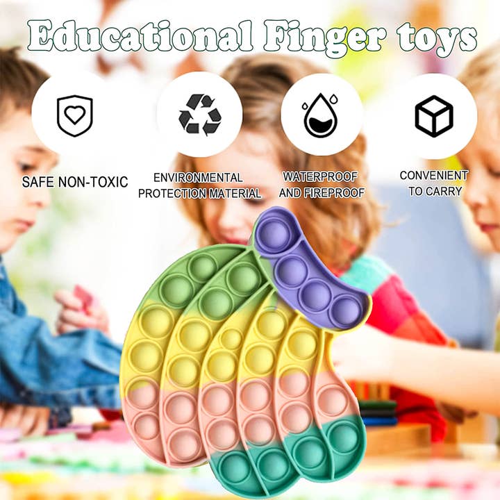 JSBlueRidge Toys - Wholesale Fidget Toy - Kids - Rainbow Banana Pop It Fidget Kids Toys1