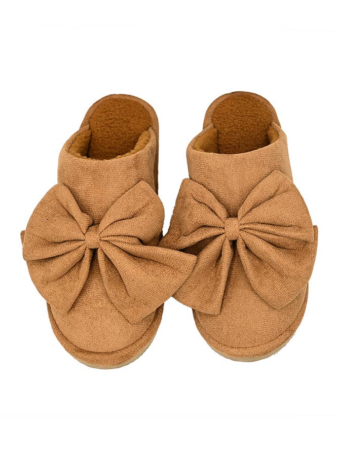 Hana - Wholesale Slippers - Women's - C.C Faux Suede Bow Slippers1