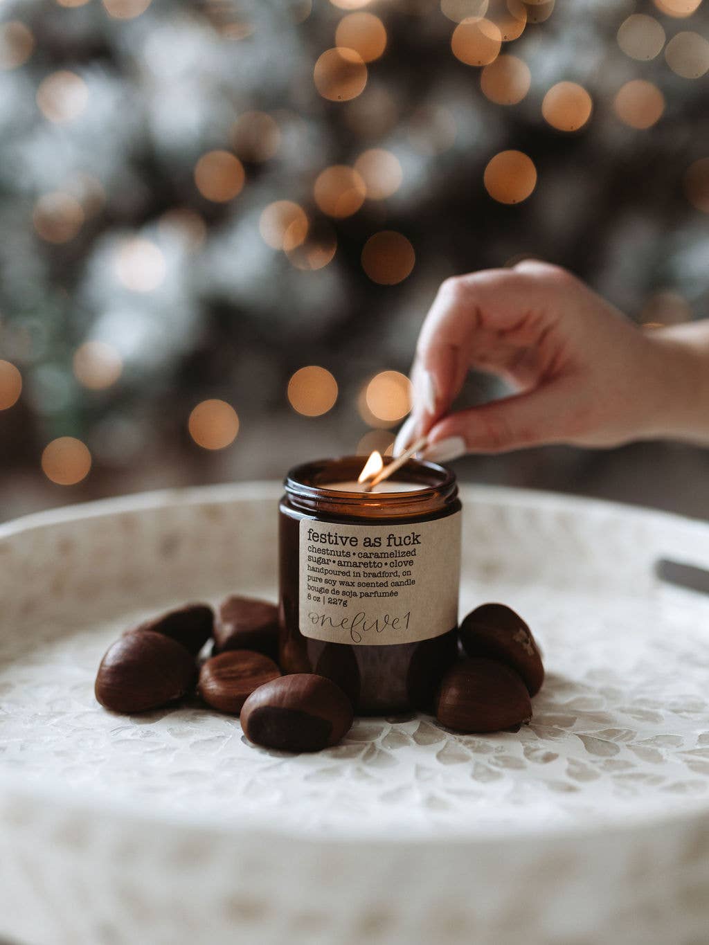 onefive1 - Vente Bougie en bocal - bougies de vacances d'hiver - cire de soja 8