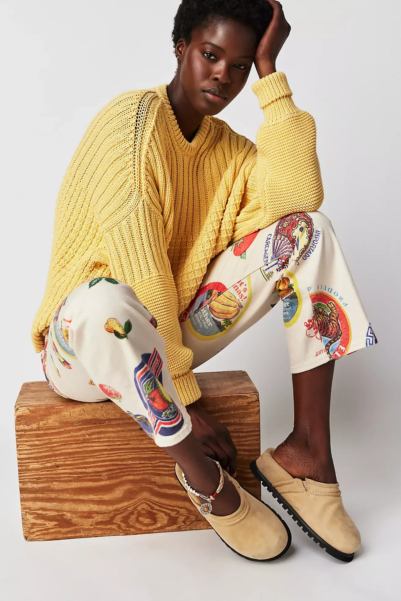 Lemon Delčia Sweater: 100% Cotton Yellow Sweater  for wholesale on Faire10