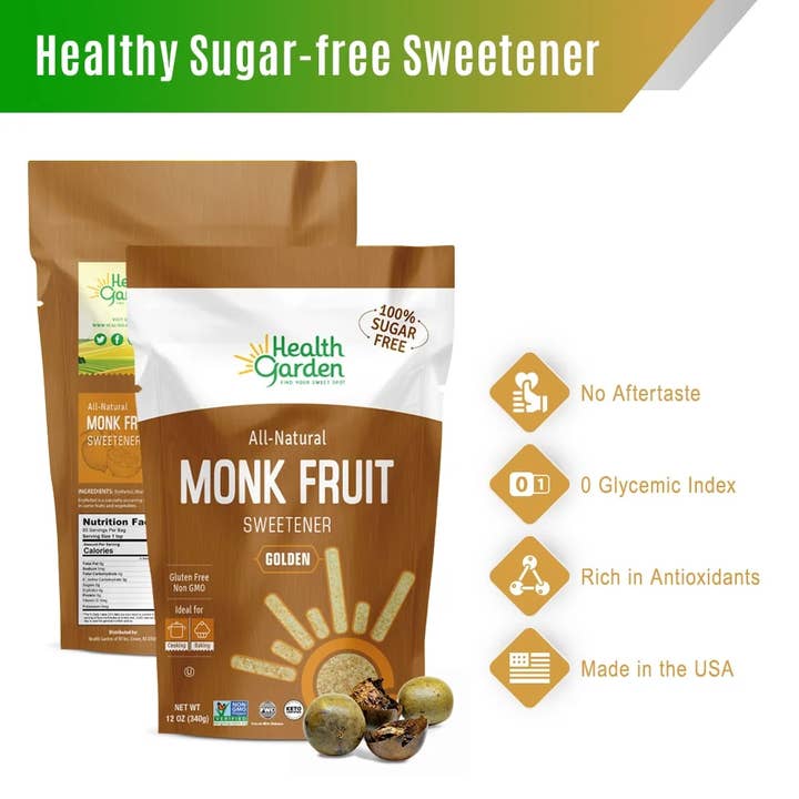 Health Garden of NY Inc. – Großhandel Zucker – Monk Fruit Golden Sweetener, 3 Pfund