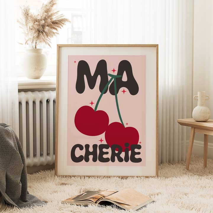 Ma Cherie Druck - in Schwarz für den Großhandel von Pink Giraffe Print Co