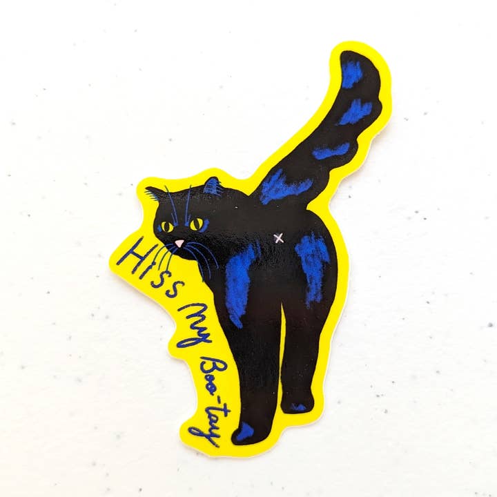Aria Studio Crafts - Wholesale Sticker - Black cat " Hiss my Bootay " 0
