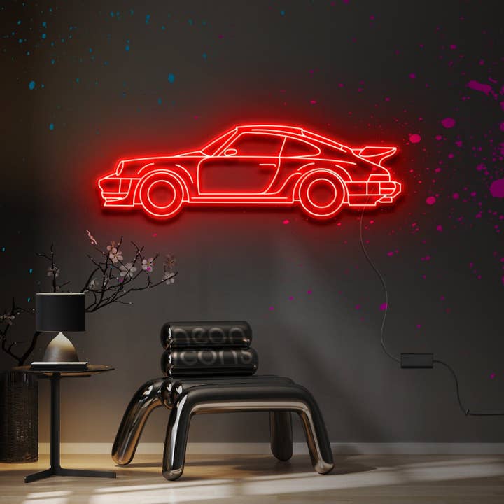 "Porsche 911 Turbo 1978" Neon Sign for wholesale by Neon Icons