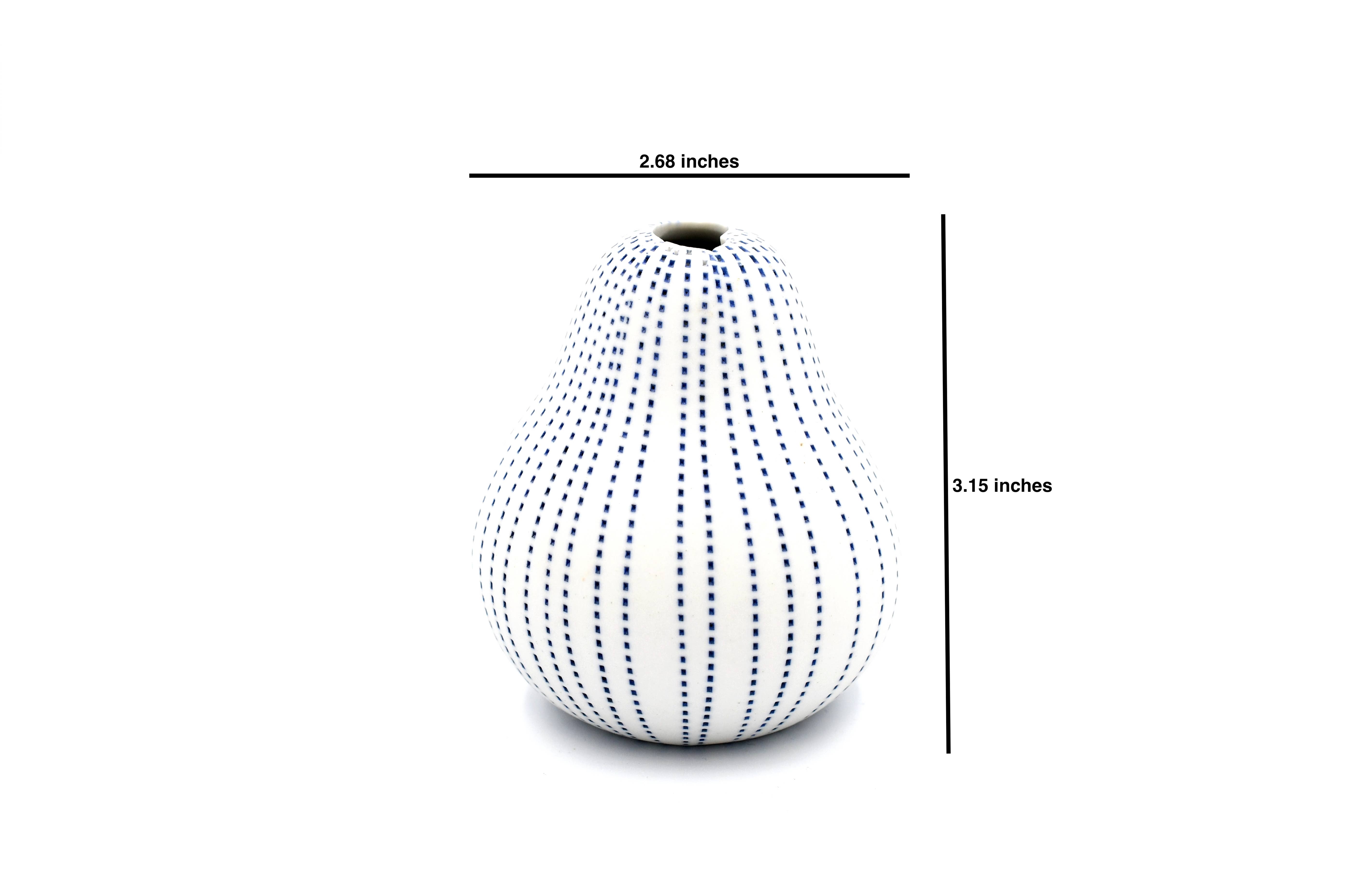 Art Floral Trading LLC - Wholesale Vase - 1398W26 GUGU PEAR S-Handcrafted Porcelain Bud Vase1