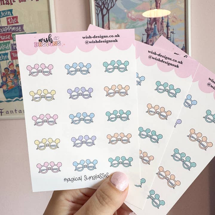 Wish Designs - Wholesale Sticker - Magical Sunglasses Vinyl Sticker Sheet3