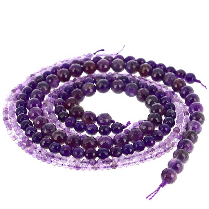 Artisans de Madagascar - Wholesale Beads - EXTRA Faceted Amethyst Beads
