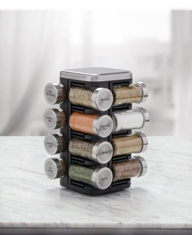 Lifetime Brands - Wholesale Spice Rack - KAM 16 JAR PLAZA SPICE RACK PL SS BLACK1