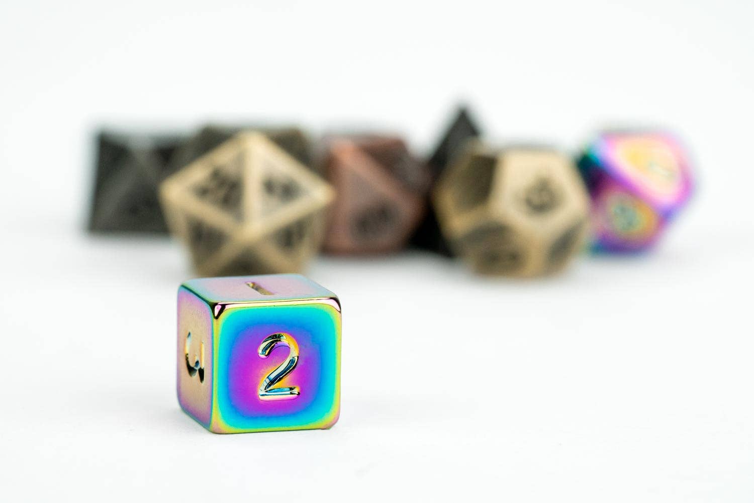 FanRoll by Metallic Dice Games – wholesale Tärning – Mystery Misfit Mini Metal Polyhedral Tärningsset7