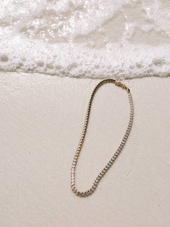 Henrietta Oval Tennis Necklace for wholesale by BELJOY