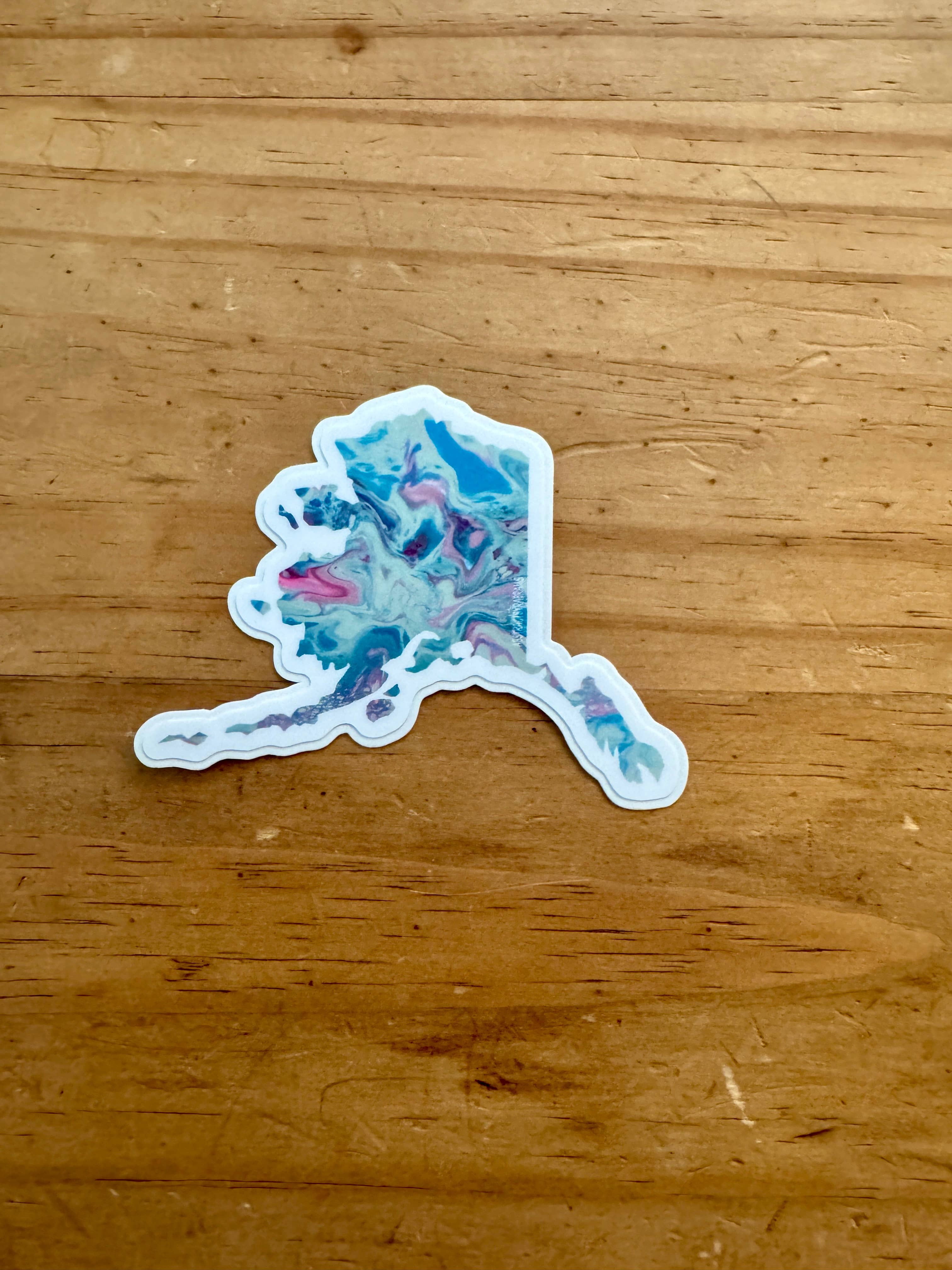 AbstractbyRabrams - Wholesale Sticker - Trans Pride Alaska Sticker, LGBTQ Alaska Rainbow Alaska8