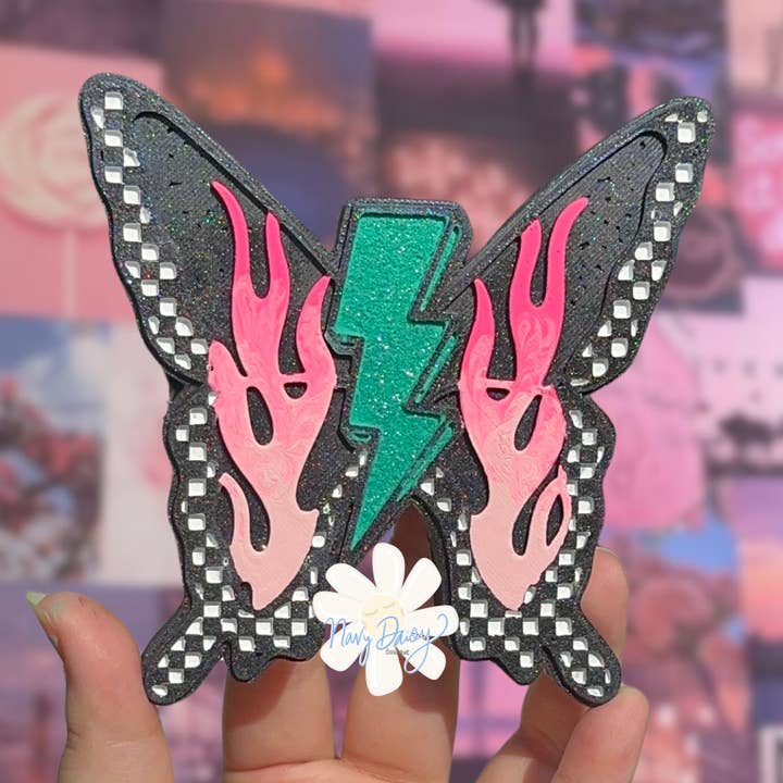 Punchy Flame Butterfly Car Freshie for wholesale by Navy Daisy Boutique