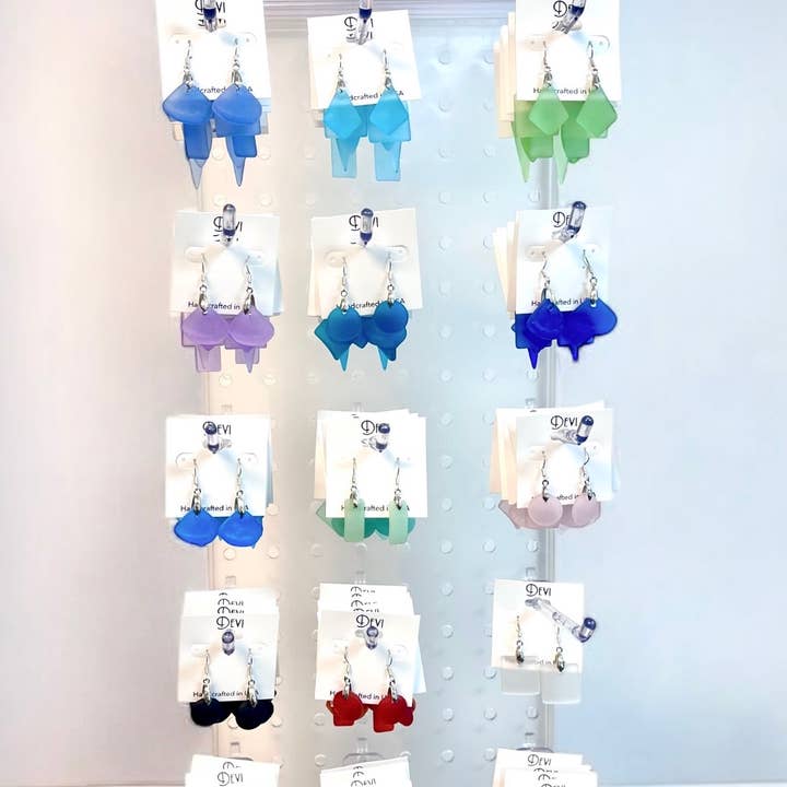 Devi Creations - Wholesale Dangle Earrings - Sea Glass Earring Display Unit2