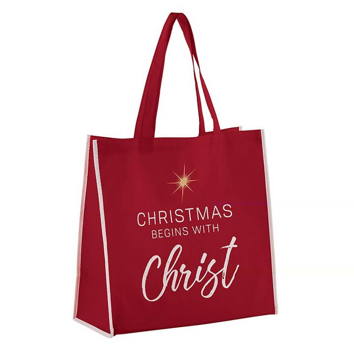Christmas Begins with Christ Tote Bag for wholesale by Faithworks by Creative Brands
