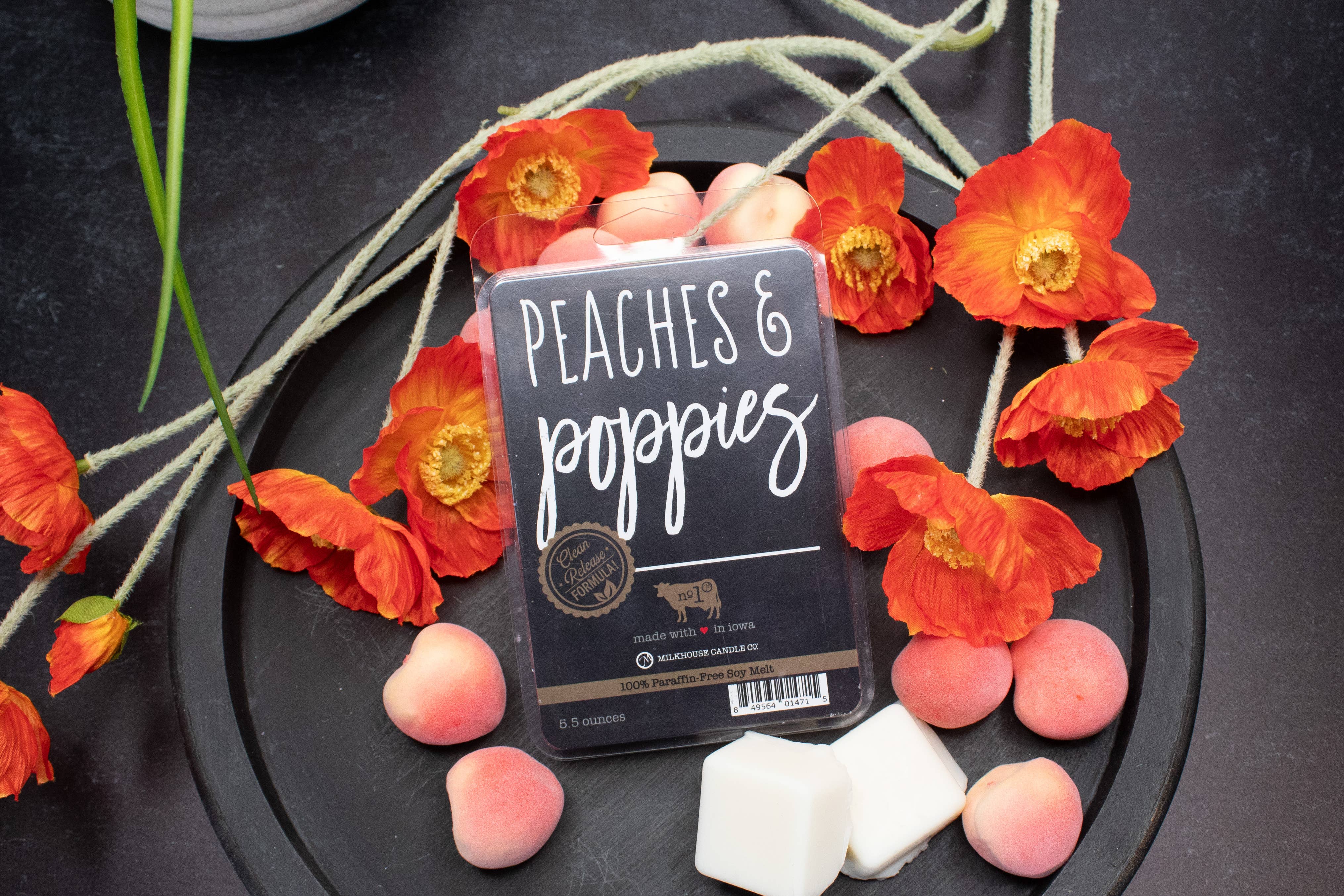 Milkhouse Candle Company - Wholesale Wax Melt - 5.5 oz Wax Melts: Peaches & Poppies6