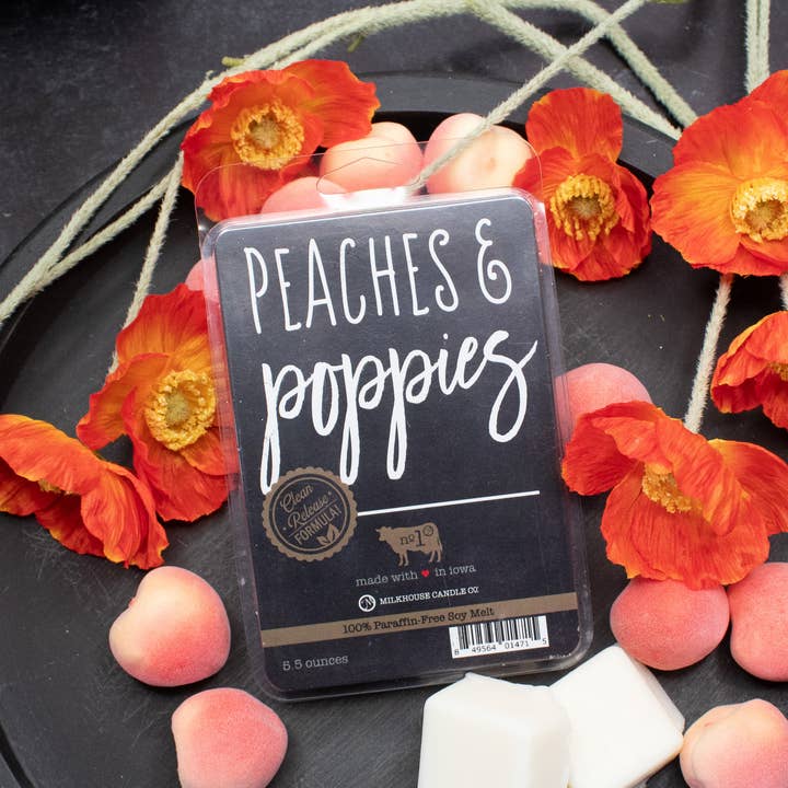 Milkhouse Candle Company - Wholesale Wax Melt - 5.5 oz Wax Melts: Peaches & Poppies6