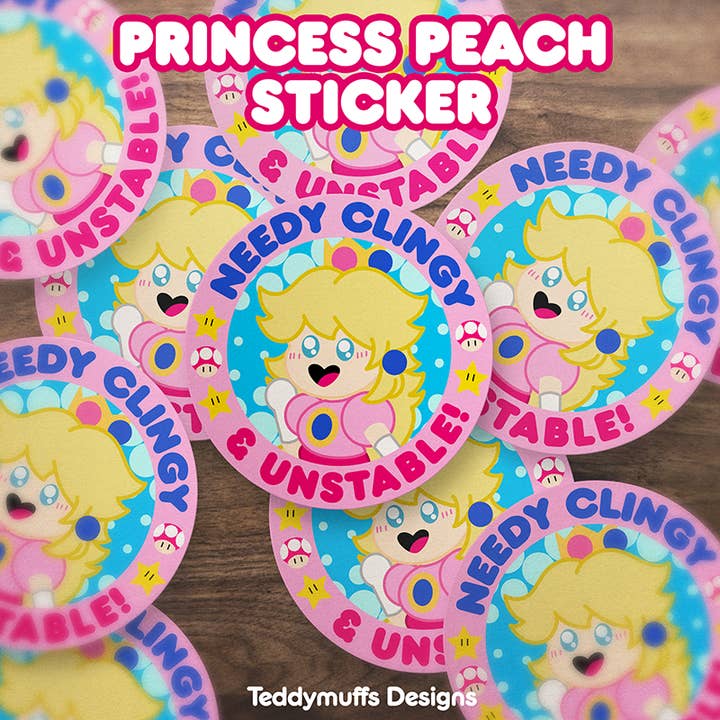 Princess Peach Sticker | Pokemon for wholesale by Teddymuffs Designs