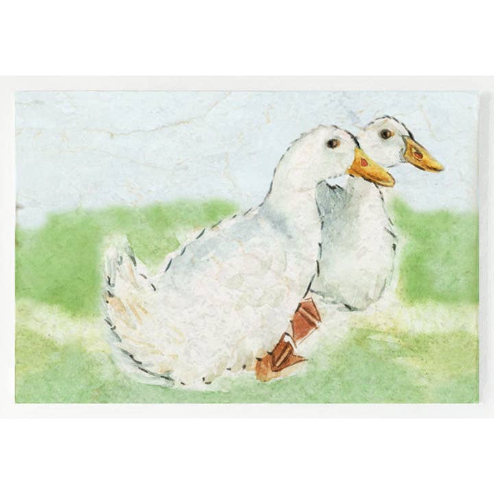 Marble Platter Small - White Ducks for wholesale by Country Creation
